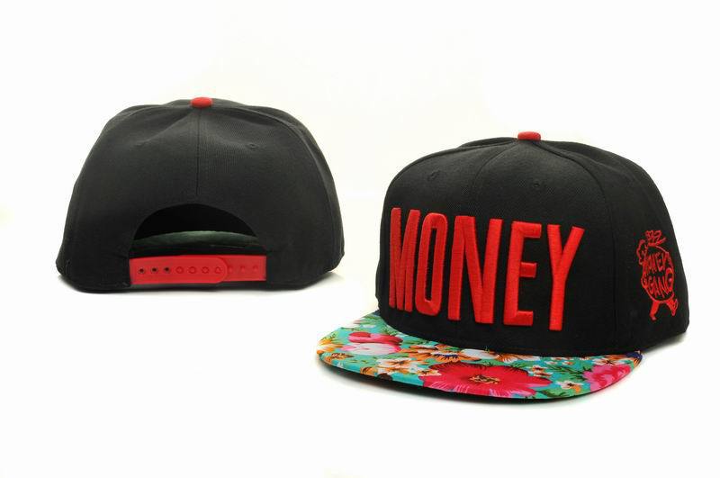 Money Black Snapbacks Hat GF